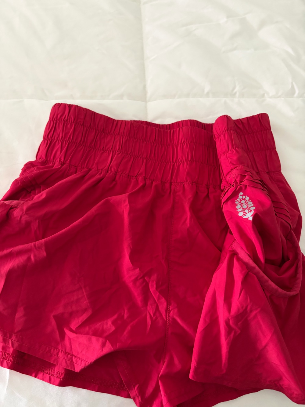 Free People Hot Pink Elastic Waist Shorts